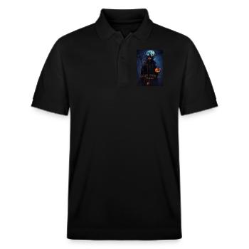 This is Halloween 3 - Stanley/Stella Unisex Organic Polo Shirt PREPSTER - black - Front - Roxy (174cm) & Andy (188cm)