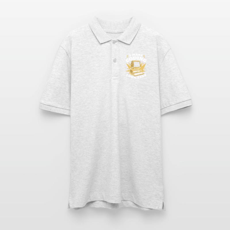 I Make Coding Look Easy Developer Coder Stanley/Stella Unisex Organic Polo Shirt PREPSTER