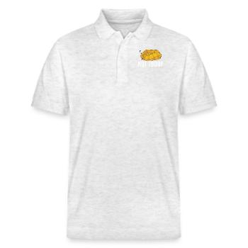 Pas aujourd’hui Snake Scale Creeping Banana - Polo PREPSTER bio Stanley/Stella Unisexe - blanc chiné - Devant - Roxy (174cm) & Andy (188cm)