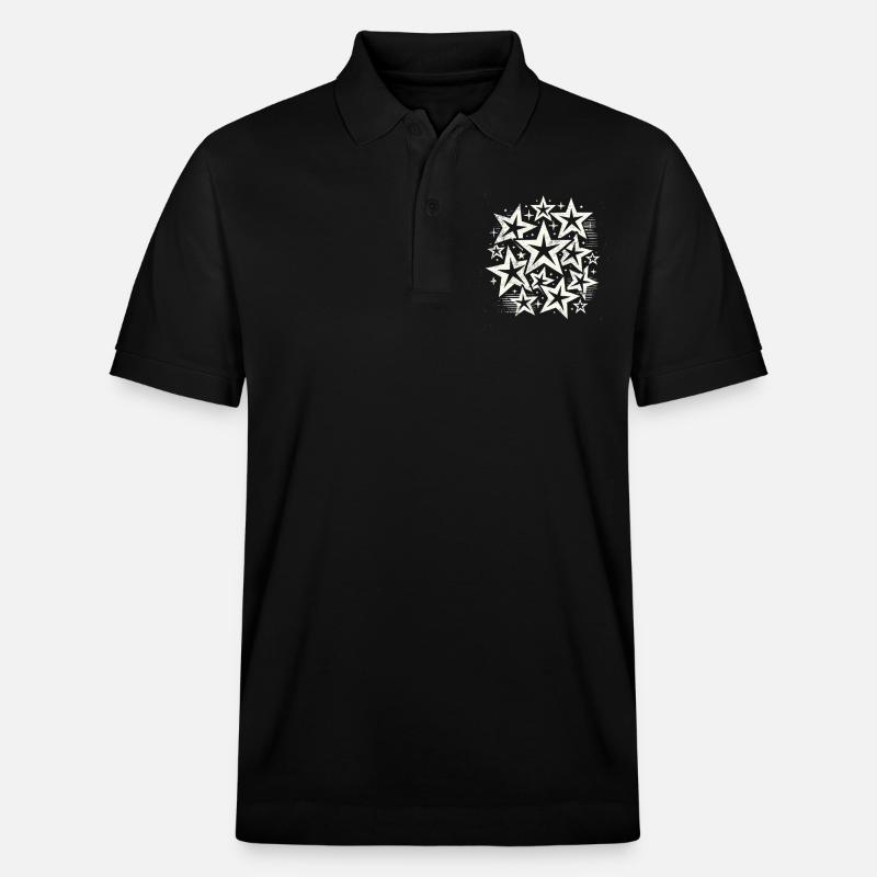 Sterne Gestirn Sternchen Geschenk Sternenhimmel - Stanley/Stella Unisex Bio-Poloshirt PREPSTER - Schwarz