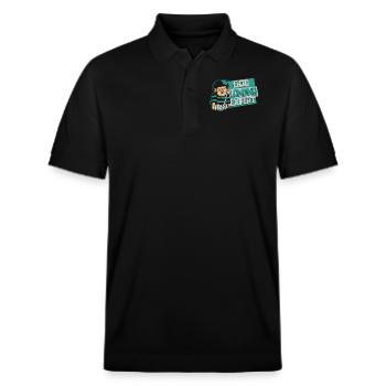 Experte für schlechte Landung, gebrochener Finger, gebrochener Knochenknochen - Stanley/Stella Unisex Bio-Poloshirt PREPSTER - Schwarz - Vorne - Roxy (174cm) & Andy (188cm)