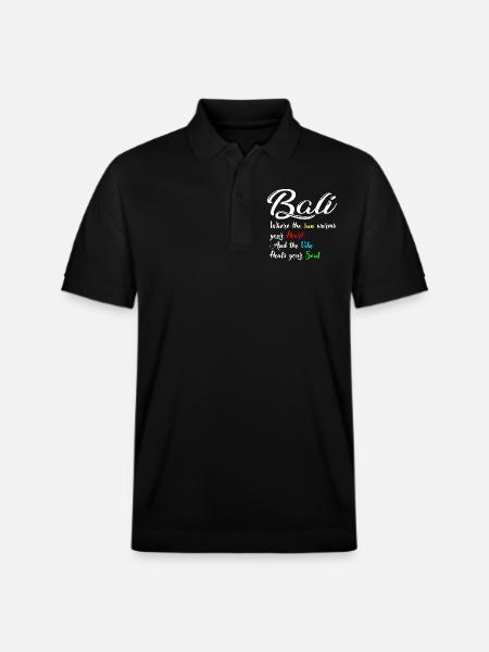 Bali - Indonesia - Stanley/Stella Unisex Organic Polo Shirt PREPSTER - black
