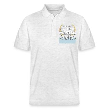 You can call me Master's Degree Design - Stanley/Stella Unisex Organic Polo Shirt PREPSTER - heather white - Front - Roxy (174cm) & Andy (188cm)