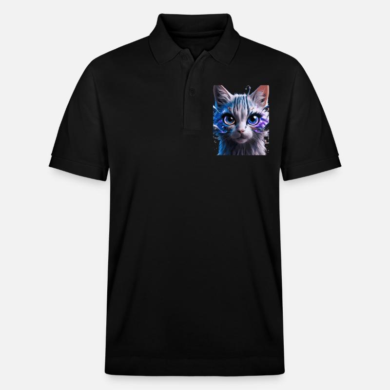 Chat de l’espace - Polo PREPSTER bio Stanley/Stella Unisexe - noir