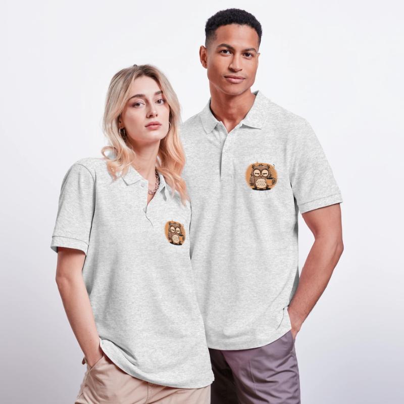 Kaffee Eule - geb mir Kaffee und Stille oder stirb Stanley/Stella Unisex Bio-Poloshirt PREPSTER