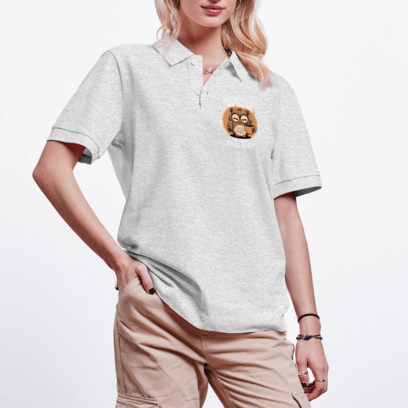 Kaffee Eule - geb mir Kaffee und Stille oder stirb Stanley/Stella Unisex Bio-Poloshirt PREPSTER