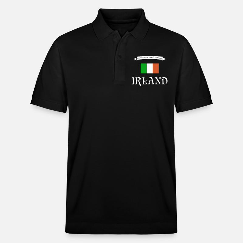 Irland - Stanley/Stella Unisex Bio-Poloshirt PREPSTER - Schwarz