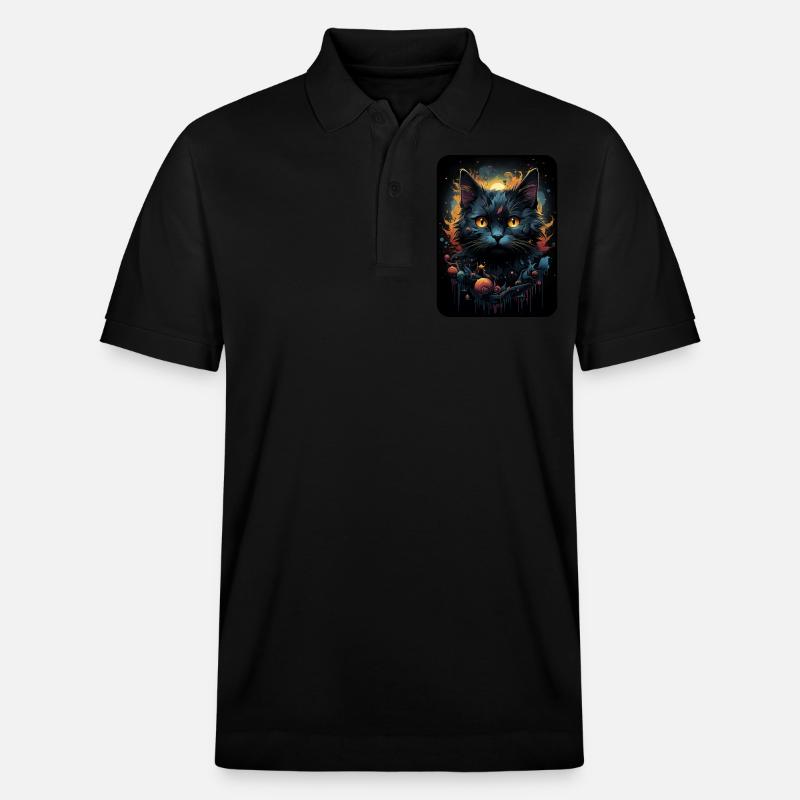 Carlos Klex der schwarze Kater - Stanley/Stella Unisex Bio-Poloshirt PREPSTER - Schwarz