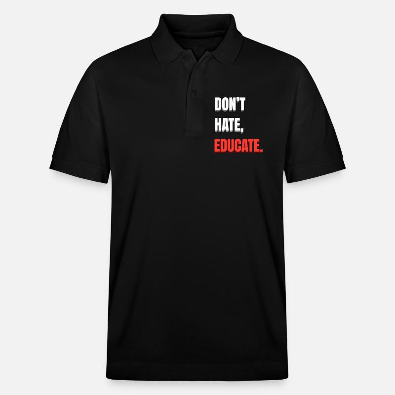 Don’t Hate Educate - Stanley/Stella Unisex Bio-Poloshirt PREPSTER - Schwarz