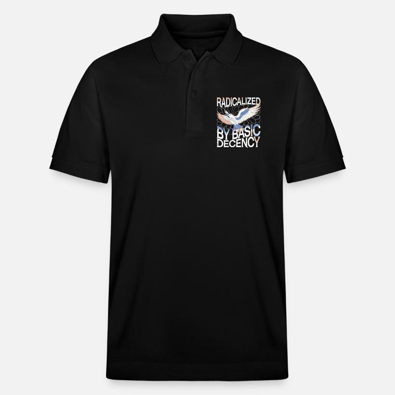 Radicalized by Basic Decency Statement Kunst - Stanley/Stella Unisex Bio-Poloshirt PREPSTER - Schwarz