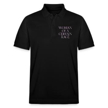 Femme de Certaine Rage T-shirt Rose Élégant - Polo PREPSTER bio Stanley/Stella Unisexe - noir - Devant - Roxy (174cm) & Andy (188cm)