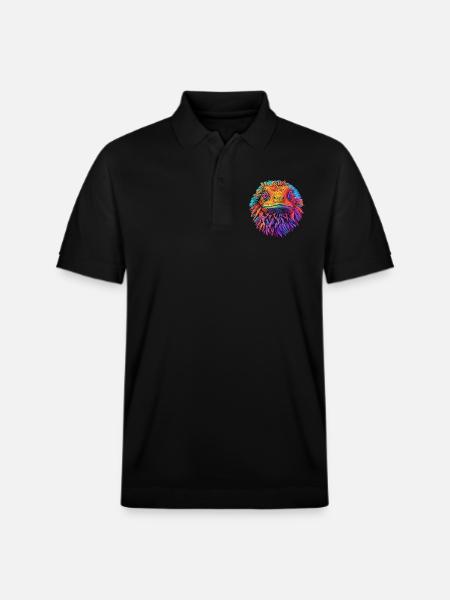 Bearded dragon Pogona reptile - Stanley/Stella Unisex Organic Polo Shirt PREPSTER - black