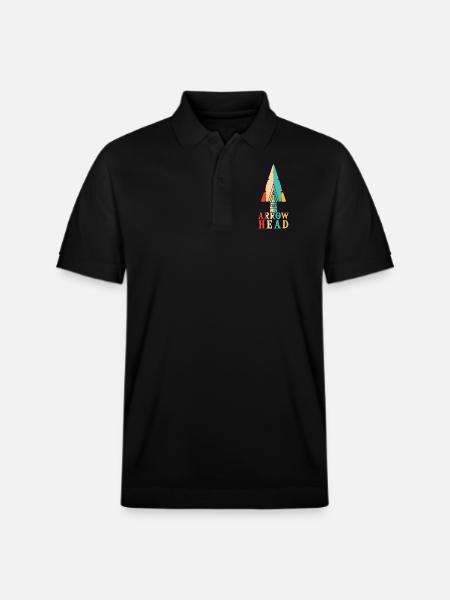 Retro Arrowhead Hunter Arrowhead Collecting - Stanley/Stella Unisex Organic Polo Shirt PREPSTER - black