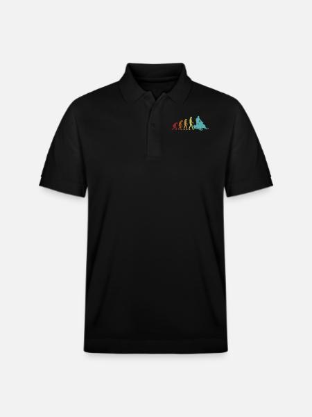 Snowmobile Evolution Snowmobile snowmobiles - Stanley/Stella Unisex Organic Polo Shirt PREPSTER - black