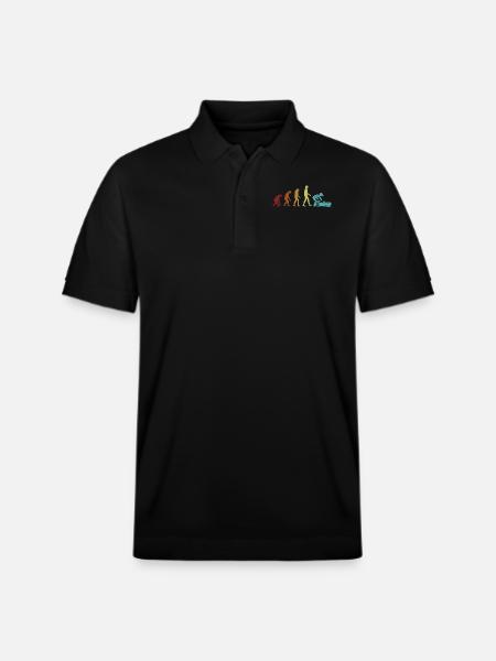 Pilzjagd Evolution Pflücken Futtersuche - Stanley/Stella Unisex Bio-Poloshirt PREPSTER - Schwarz