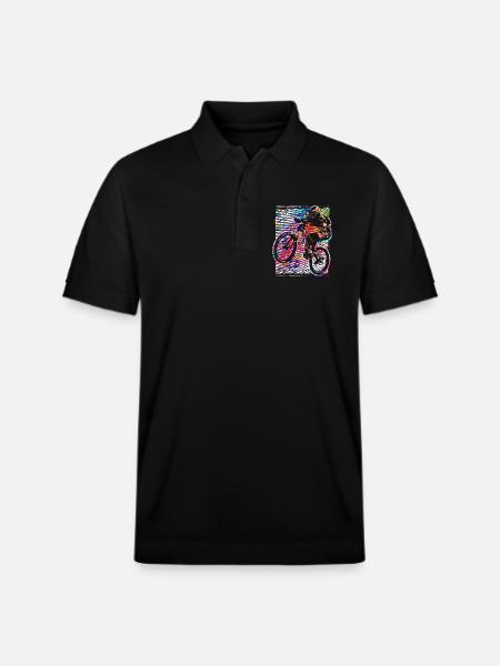 Mountain bike | Mountain bikers | Mountain biking | MTB - Stanley/Stella Unisex Organic Polo Shirt PREPSTER - black