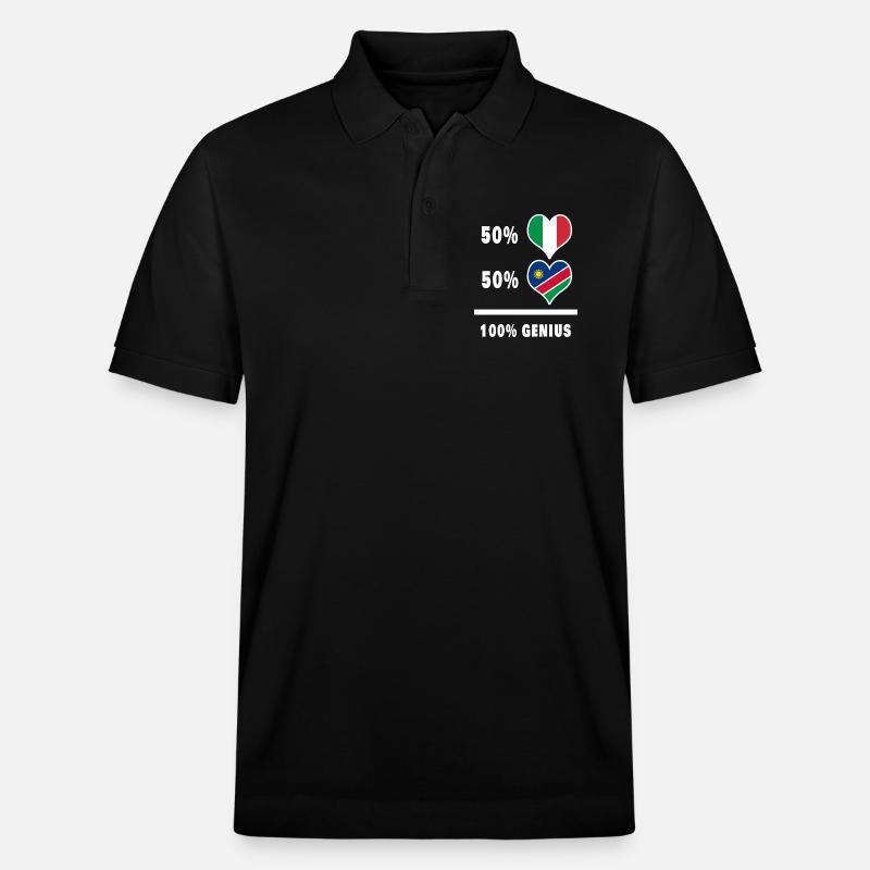 Brilliant Italien und Namibia / Geschenk - Stanley/Stella Unisex Bio-Poloshirt PREPSTER - Schwarz