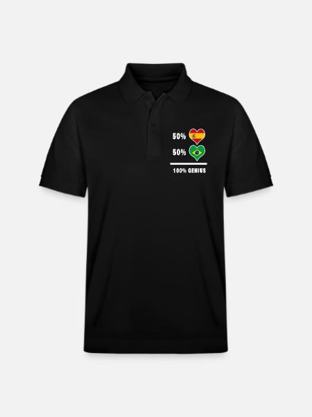 Brazil and Spain genius / gift - Stanley/Stella Unisex Organic Polo Shirt PREPSTER - black