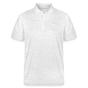 Die Mystikerin Virgo Logo - Stanley/Stella Unisex Bio-Poloshirt PREPSTER - Weiß meliert - Vorne - Roxy (174cm) & Andy (188cm)