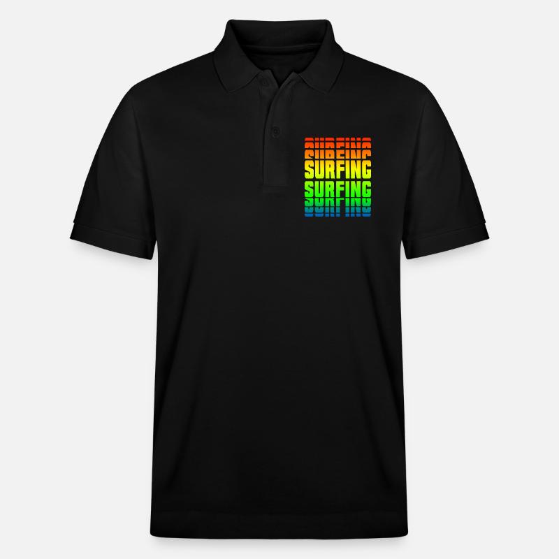 Surfing Design - Stanley/Stella Unisex Bio-Poloshirt PREPSTER - Schwarz