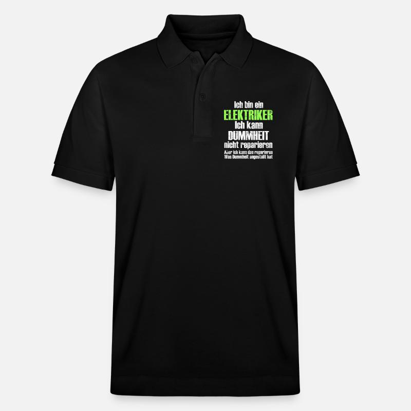 Elektriker - Stanley/Stella Unisex Bio-Poloshirt PREPSTER - Schwarz