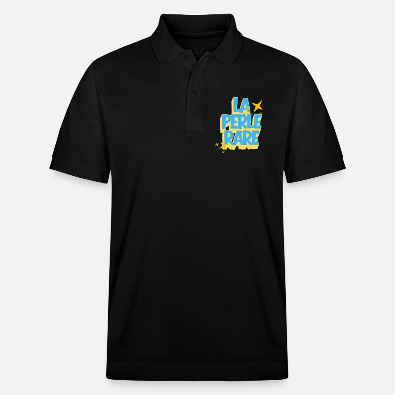 Die seltene Perle, positives Zitat - Stanley/Stella Unisex Bio-Poloshirt PREPSTER - Schwarz