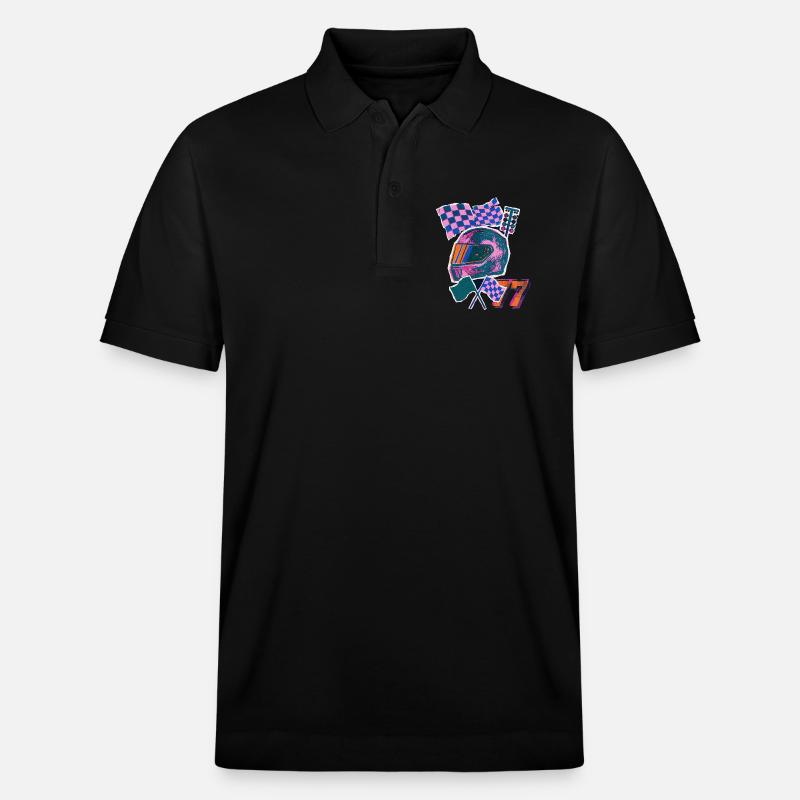 Retro Wave Driver - Stanley/Stella Unisex Bio-Poloshirt PREPSTER - Schwarz
