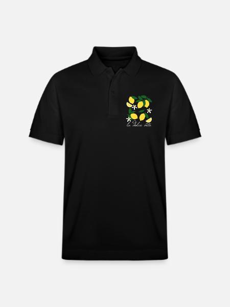 La Dolce Vita Zitronen - Stanley/Stella Unisex Bio-Poloshirt PREPSTER - Schwarz