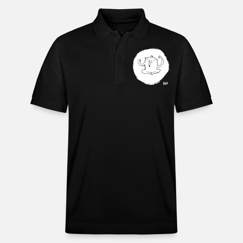 Ommmm black - Stanley/Stella Unisex Bio-Poloshirt PREPSTER - Schwarz