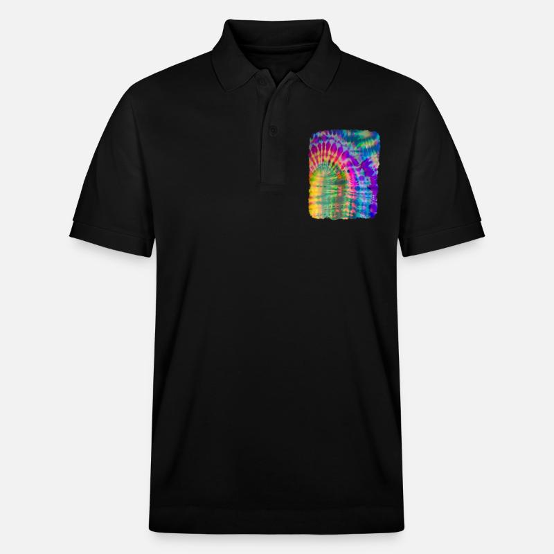 Tie Dye Batik - Stanley/Stella Unisex Bio-Poloshirt PREPSTER - Schwarz