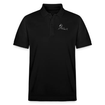 PETRAMÜNSTER! - Stanley/Stella Unisex Bio-Poloshirt PREPSTER - Schwarz - Vorne - Roxy (174cm) & Andy (188cm)