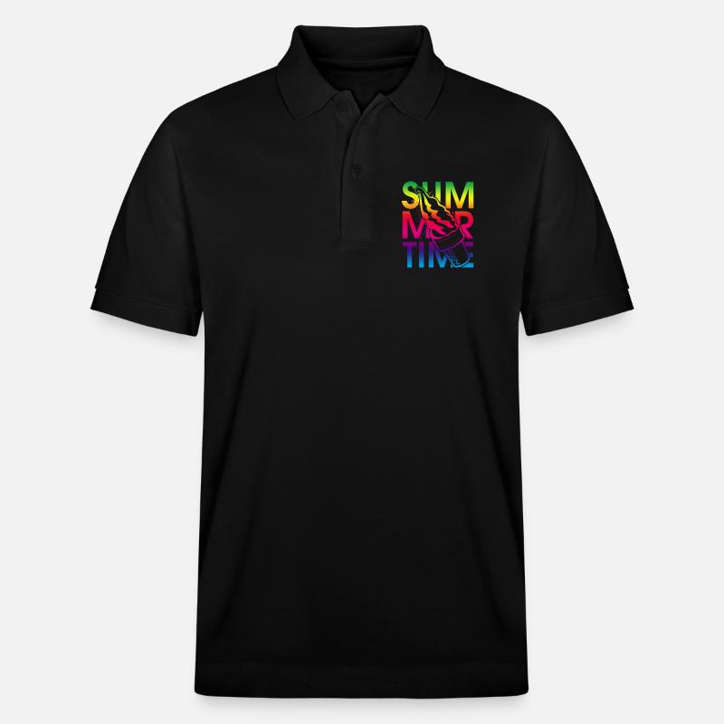 Sommerzeit Eis - Stanley/Stella Unisex Bio-Poloshirt PREPSTER - Schwarz