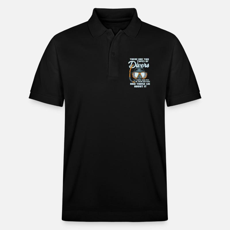 Tauchen Taucher Unterwasser Geschenk - Stanley/Stella Unisex Bio-Poloshirt PREPSTER - Schwarz