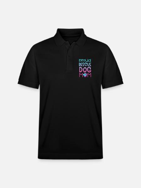 Rescue Dog Search Dog Service Dog Paw - Stanley/Stella Unisex Organic Polo Shirt PREPSTER - black