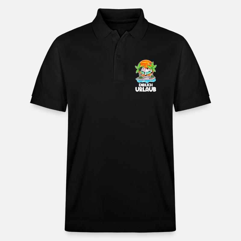 Urlaub - Stanley/Stella Unisex Bio-Poloshirt PREPSTER - Schwarz