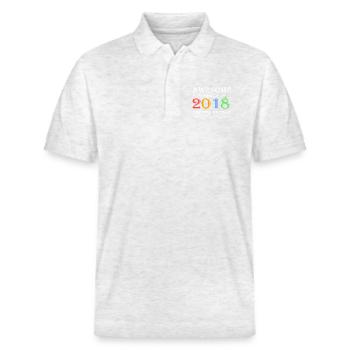 2018 - Né 2018 - Année de naissance 2018 - Polo PREPSTER bio Stanley/Stella Unisexe - blanc chiné - Devant - Roxy (174cm) & Andy (188cm)