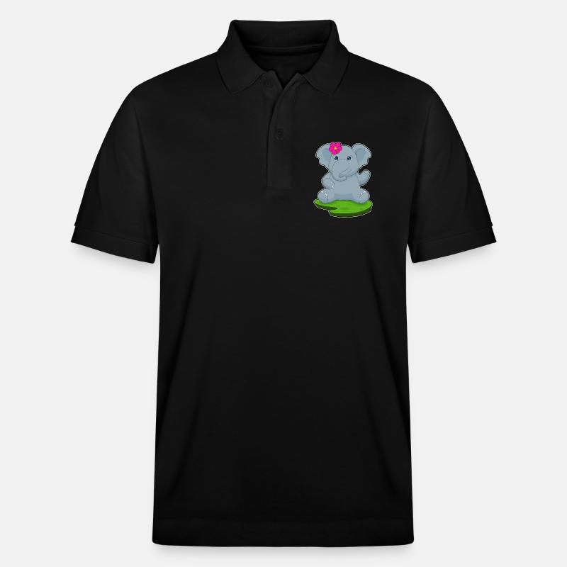 Elefant Blume - Stanley/Stella Unisex Bio-Poloshirt PREPSTER - Schwarz