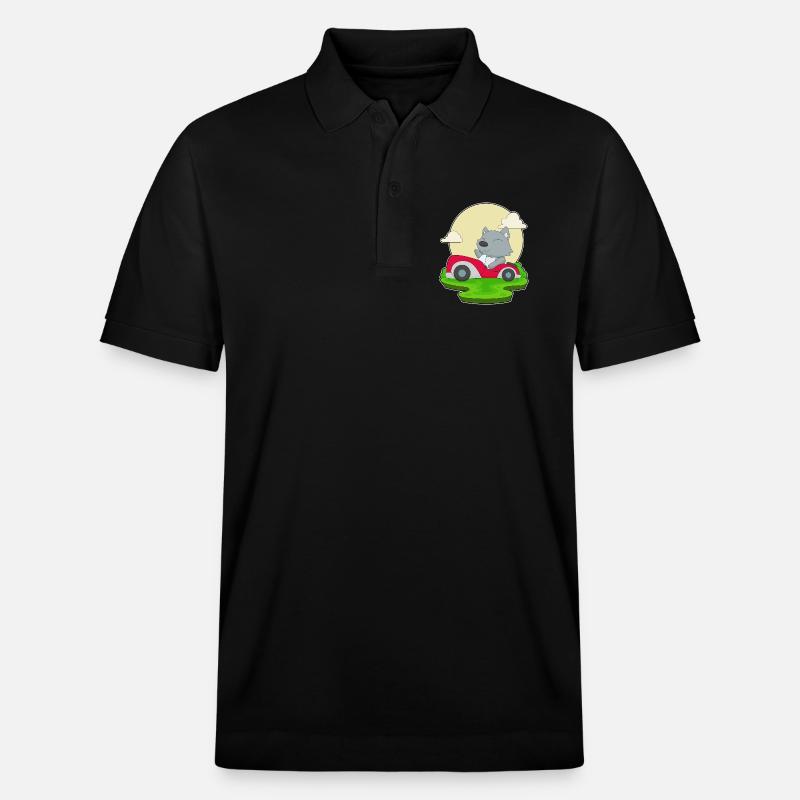 Katze Auto - Stanley/Stella Unisex Bio-Poloshirt PREPSTER - Schwarz