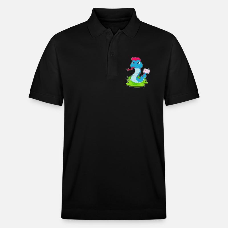 Lettre de serpent - Polo PREPSTER bio Stanley/Stella Unisexe - noir