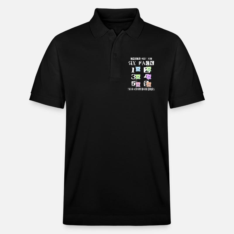 Teddy Cuddle Six Pack - Stanley/Stella Unisex Organic Polo Shirt PREPSTER - black