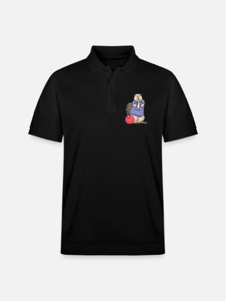 Beaver Bowling Bowling Ball - Stanley/Stella Unisex Organic Polo Shirt PREPSTER - black