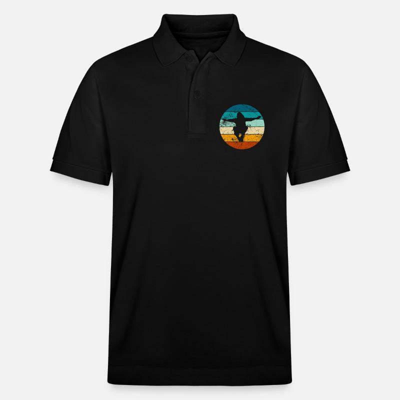 Parkour Sprung - Dynamisches Urban Design - Stanley/Stella Unisex Bio-Poloshirt PREPSTER - Schwarz
