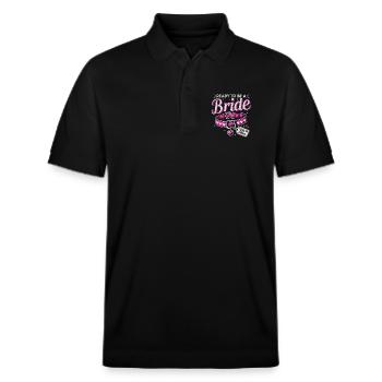 Prêt à être un collier de mariée Design bachelorette - Polo PREPSTER bio Stanley/Stella Unisexe - noir - Devant - Roxy (174cm) & Andy (188cm)