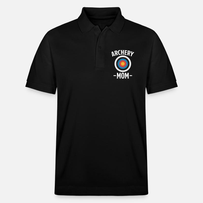 Bogenschießen Spruch Mutter Bogenschießen Geschenk - Stanley/Stella Unisex Bio-Poloshirt PREPSTER - Schwarz