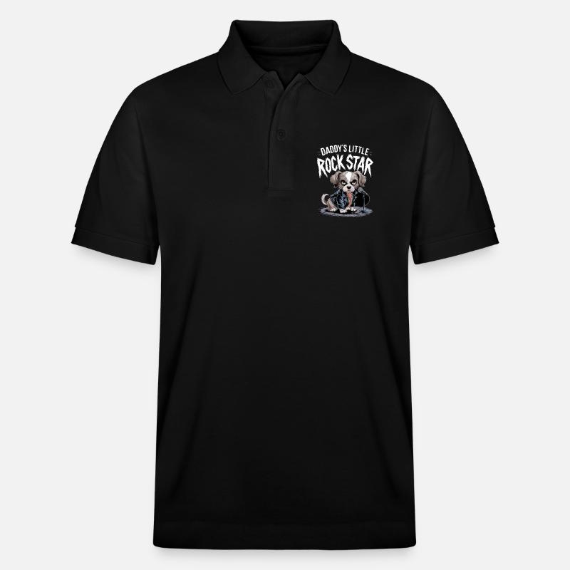 Hündischer mit Lederjacke - Stanley/Stella Unisex Bio-Poloshirt PREPSTER - Schwarz