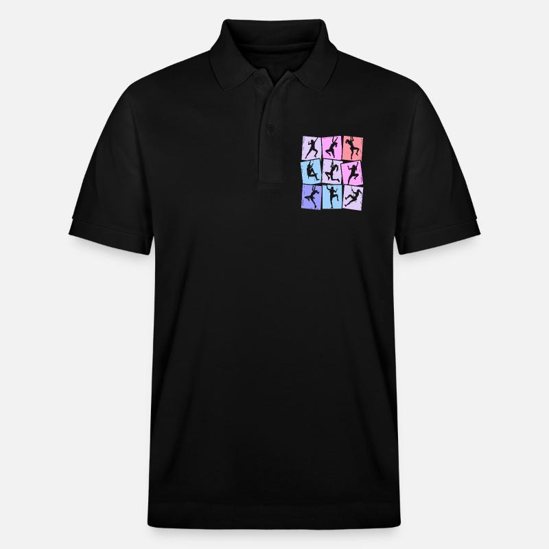 Klettern Berge Kletterer Bouldern Damen Mädchen - Stanley/Stella Unisex Bio-Poloshirt PREPSTER - Schwarz