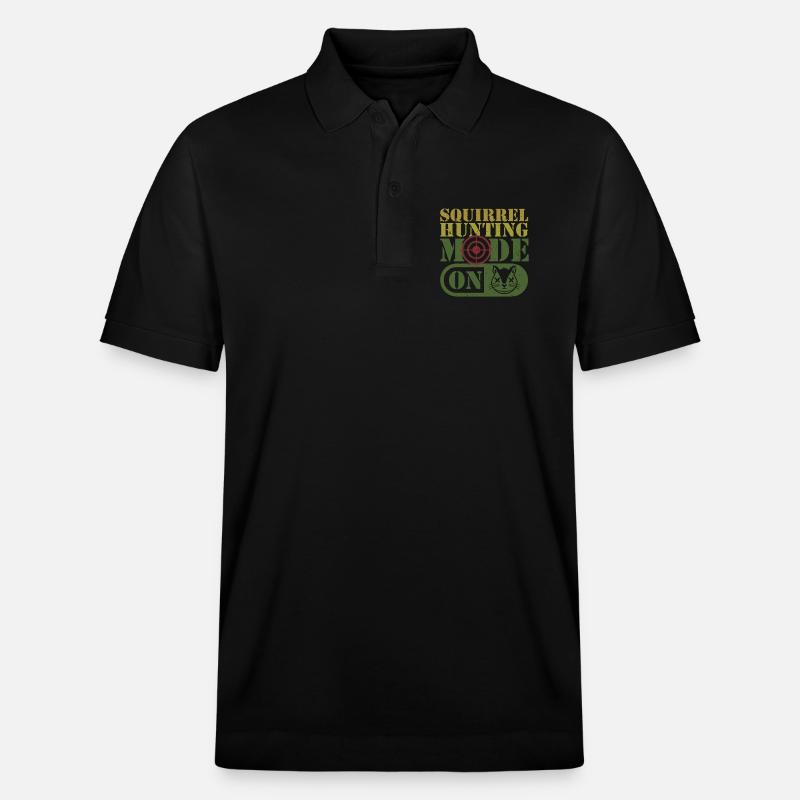Eichhörnchenjäger Baumratte - Stanley/Stella Unisex Bio-Poloshirt PREPSTER - Schwarz