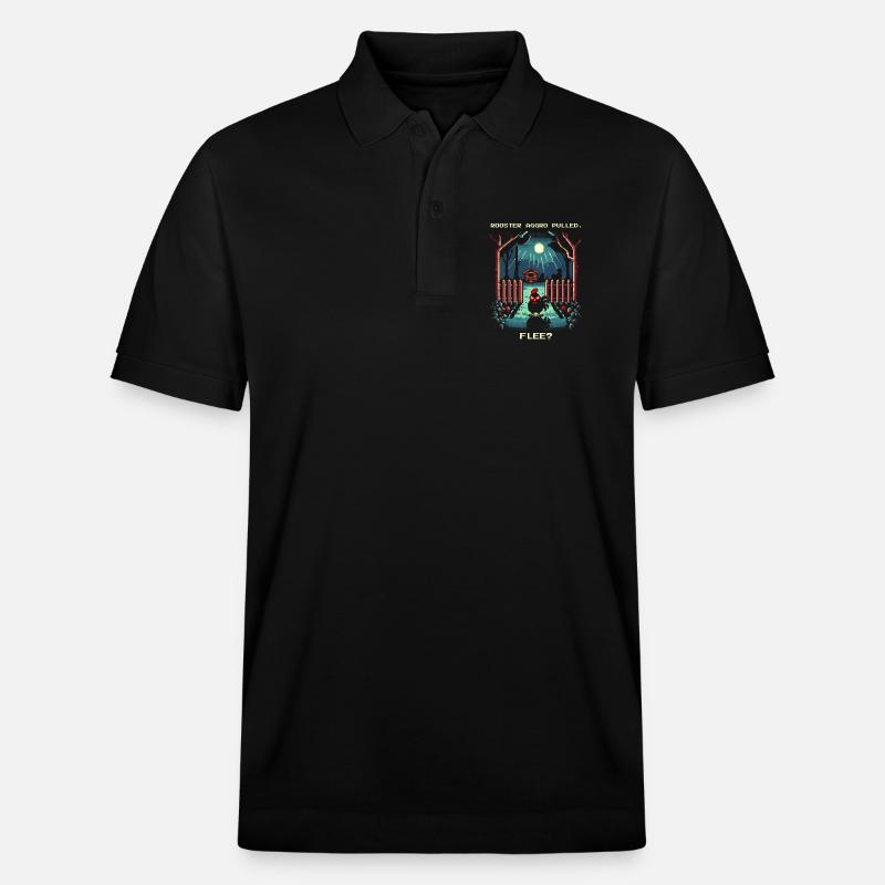 Aggro Pulled | Activate flight? - Stanley/Stella Unisex Organic Polo Shirt PREPSTER - black