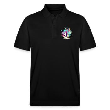 Basketball player, basketball, basketball player - Stanley/Stella Unisex Organic Polo Shirt PREPSTER - black - Front - Roxy (174cm) & Andy (188cm)