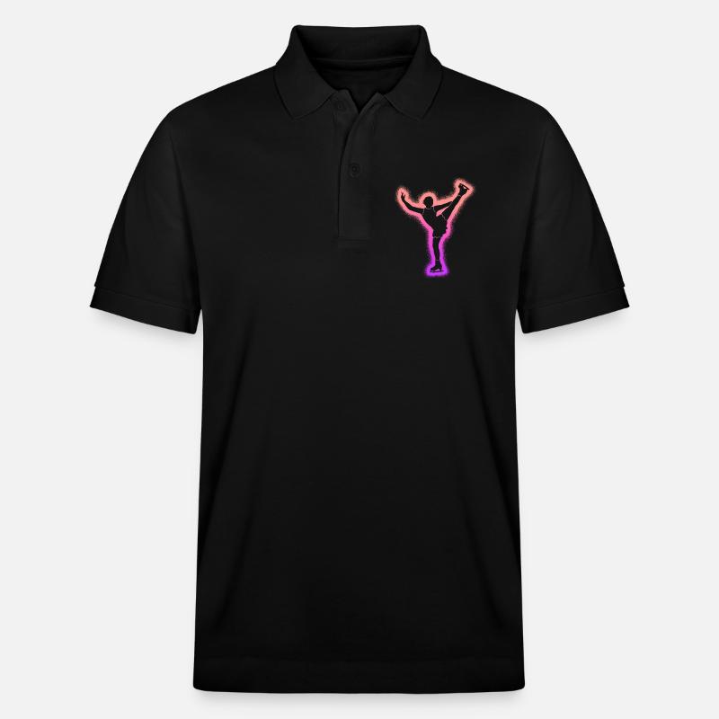 Eiskunstläuferin Eislaufen Mädchen Eiskunstlauf - Stanley/Stella Unisex Bio-Poloshirt PREPSTER - Schwarz